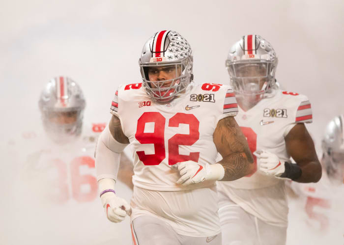 Haskell Garrett takes the field for the CFP National Title Game in Miami.